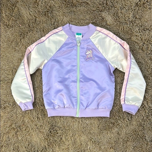 Girls Unicorn🦄 Puffer Jacket - Picture 1 of 7